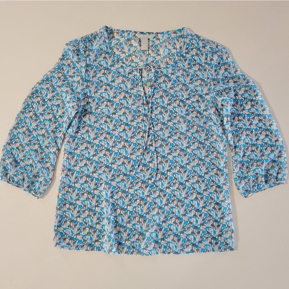 Banana Republic Women's Lightweight Mckenzie Giraffe Print Pullover Blouse